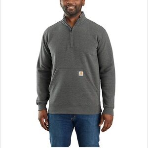LOOSE FIT MIDWEIGHT QUARTER-ZIP SWEATSHIRT